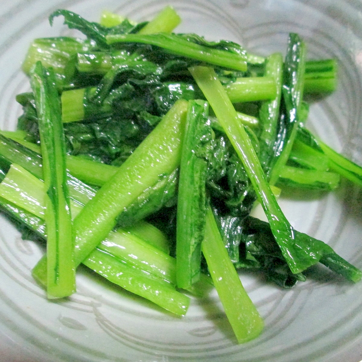 小松菜だけの中華炒め レシピ 作り方 By カゲジジ 楽天レシピ